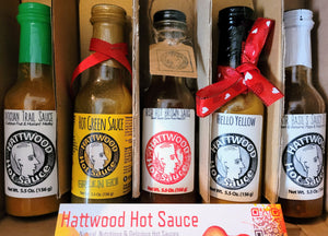 Full House of Heat, Color & Flavor. Five 5 Bottles of Instock Hattwoods