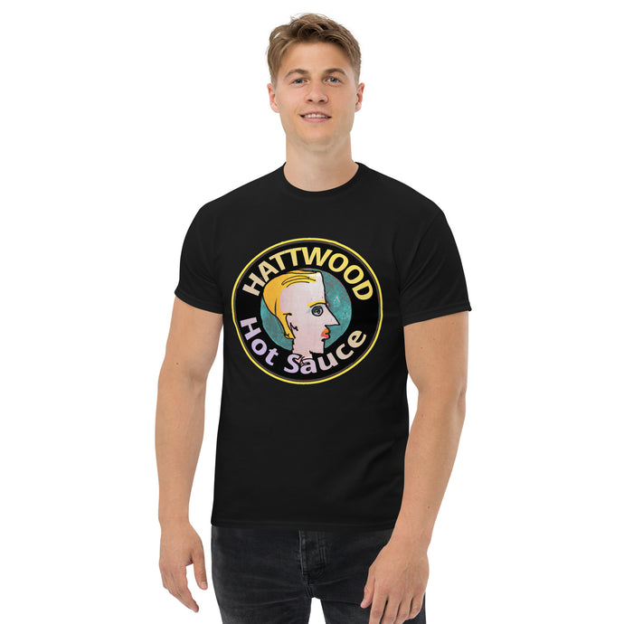 Hattwood PopArt on a Men's classic tee