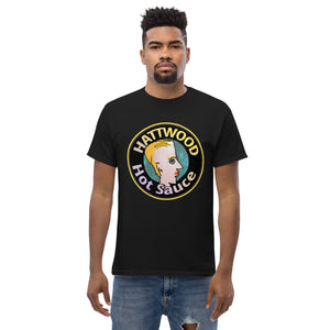 Hattwood PopArt on a Men's classic tee