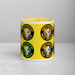 Hattwood Pop-Art Mug with Color Inside. Warhol Variations.