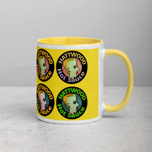 Hattwood Pop-Art Mug with Color Inside. Warhol Variations.